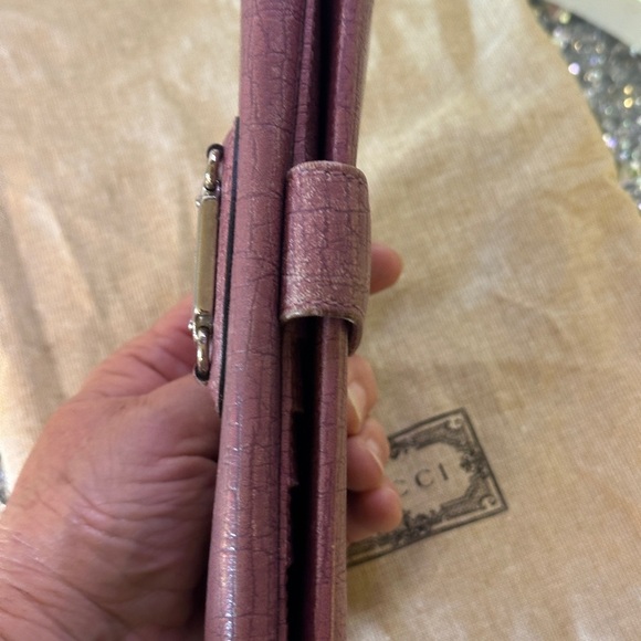 Gucci Horse Bit Portemonnaie Coral Leather Wallet. - Picture 13 of 13